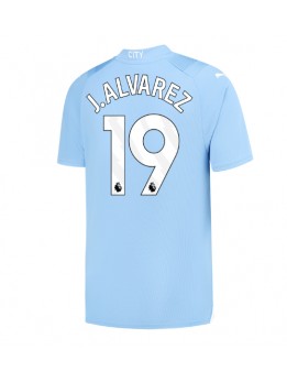 Moški Nogometna dresi replika Manchester City Julian Alvarez #19 Domači 2023-24 Kratek rokav